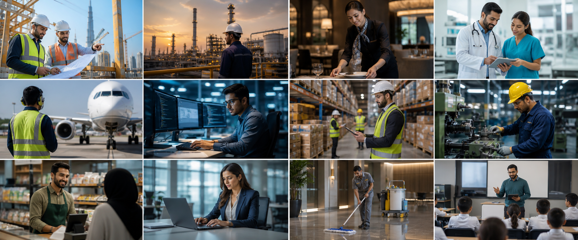 Workforce outsourcing professionals across construction, energy, hospitality, healthcare, and more